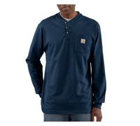 Carhartt Henley Pocket, manche longue S Bleu Foncé Bleu Foncé