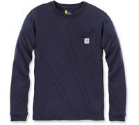 Carhartt Workwear T-shirt à manches longues Pocket pour femmes Bleu marine XS