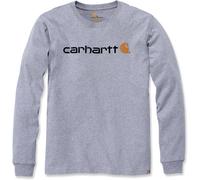 Carhartt 104107 T-shirt à manches longues avec logo Emea Core - Homme - Gris (Heather Grey) - XS