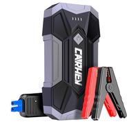 CARHEV Booster Batterie Voiture 4500A, 12V Démarreur de Batterie de Voiture (Jusqu'à 8.0L Essence ou 8.0L Diesel), Booster Batterie Moto, Car Jump Starter avec Pinces Intelligentes et lumière LED