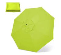 CARHLEAN Toile de Rechange à 8 Baleines pour Parasol de Jardin,Auvent de Rechange pour Parasol,Housse de Parasol pour Parapluie,Toile de Parasol 3/2.7m(Couleur:Vert,Taille:300cm)