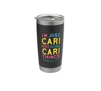Cari Here Doing Cari Things Funny Cari Name Gobelet isotherme en acier inoxydable double paroi