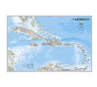 National Geographic – Carte murale Caribbean Classic – Tubée – 36 x 24 in