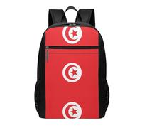 Caribbean IslandsBackpack Sac à dos pour ordinateur portable 17" adapté pour les voyages ou le travail, Drapeau Tunisie, taille unique