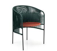 Caribe Chic Dining Chair chaise d'extérieur ames Vert mousse / Cuivre / Noir - 4260663851241