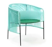 Caribe Lounge Chair Fauteuil d'extérieur ames Turquoise / Vert émeraude / Noir - 4260229543610