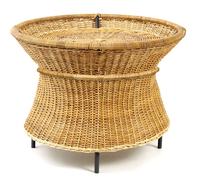 Caribe Natural Basket Table Table Outdoor ames Matériau naturel brut / Noir - 4260663852484