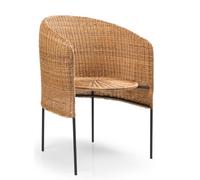 Caribe Natural Dining Chair chaise Outdoor ames Matériau naturel brut / Noir - 4260663852422