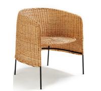 Caribe Natural Lounge Chair Fauteuil de salon Outdoor ames Matériau naturel brut / Noir - 4260663852453