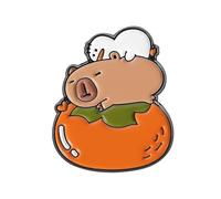 Caricature Cartoon Capybaras Badges Uniques À Collectionner Pin De Revers Adormage Pour Sacs À Collectionner Des Cadeaux Unisexes Broche Épingles