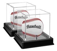 Carie d'affichage de Baseball 2 PCS Holder BASEALL Base Affichage Affichage en Acrylique Affichage de Baseball en Acrylique UV Baseball Protégé Baseball Habit Dustball Baseball Solder Multi-Scènes Ba