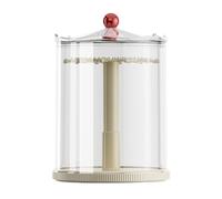 Carie d'affichage de, organisateur transparent pour la peluche et les figures, boîte fermée à l'épreuve de la poussière avec base rotative, vitrine de protection pour chambre, salle de bain, dé