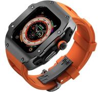Carie de montre en acier inoxydable Broche en caoutchouc à fluor ， pour la série Ultra 8 2 49 mm ， Kit de mod de bande de silicone en métal pour hommes ， pour Iwatche 49 mm Accessoires de remplacement