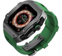 Carie de montre en acier inoxydable Broche en caoutchouc à fluor , pour la série Ultra 8 2 49 mm , Kit de mod de bande de silicone en métal pour hommes , pour Iwatche 49 mm Accessoires de remplacement
