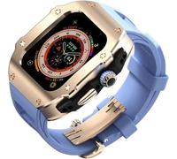 Carie de montre en acier inoxydable Broche en caoutchouc à fluor ， pour la série Ultra 8 2 49 mm ， Kit de mod de bande de silicone en métal pour hommes ， pour Iwatche 49 mm Accessoires de remplacement