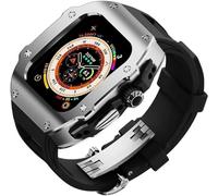 Carie de montre en acier inoxydable Broche en caoutchouc à fluor ， pour la série Ultra 8 2 49 mm ， Kit de mod de bande de silicone en métal pour hommes ， pour Iwatche 49 mm Accessoires de remplacement