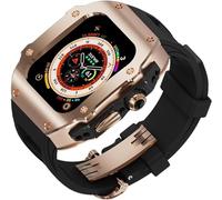 Carie de montre en acier inoxydable Broche en caoutchouc à fluor ， pour la série Ultra 8 2 49 mm ， Kit de mod de bande de silicone en métal pour hommes ， pour Iwatche 49 mm Accessoires de remplacement