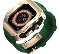 Carie de montre en acier inoxydable Broche en caoutchouc à fluor ， pour la série Ultra 8 2 49 mm ， Kit de mod de bande de silicone en métal pour hommes ， pour Iwatche 49 mm Accessoires de remplacement