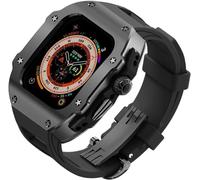 Carie de montre en acier inoxydable Broche en caoutchouc à fluor ， pour la série Ultra 8 2 49 mm ， Kit de mod de bande de silicone en métal pour hommes ， pour Iwatche 49 mm Accessoires de remplacement