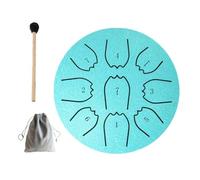 Carillon à pluie pour jardin extérieur, 10,2 cm 9 notes en acier, tambour chakra de la langue, instrument de méditation imperméable