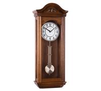 Carillon à quartz en chêne chapeau de gendarme sculpté