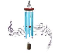 Carillon À Vent Aluminium pour Extérieur 66 Cm, Ambiance Zen Tube Aluminium, Décoration Métal Rétro pour Jardin Balcon Véranda Patio