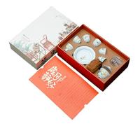 Carillon à vent bleu peint à la main - Loquat Tea Language