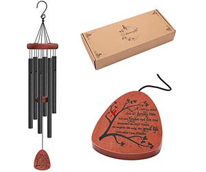 Carillon à Vent Cardinal commémoratif pour la Perte d'un être Cher - Cadeau de condoléances - Carillon éolien en Bois de hêtre - Carillon Souvenir de l'être Cher - Père mère - Un Membre a tombé de