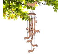 Carillon à Vent Chien Teckel | Décor Mémorial Mignon pour la Maison | Carillon d'Extérieur pour Jardin,pour Femmes, Mamans, Grands-Mères, Maison, Jardin, Crémaillère,