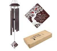 Carillon à vent commémoratif avec oiseau cardinal et arbre - Cadeau de condoléances pour la perte d'un être cher - Carillon éolien de deuil avec inscription « A Little Red Cardinal Bird to Let You