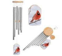 Carillon à vent commémoratif cardinal pour l'extérieur 52,1 cm carillon éolien pour la perte d'une mère ou d'un père bien-aimé Ton profond Décor patio jardin porche cadeau de condoléances pour deuil