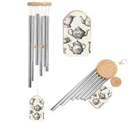 Carillon à vent commémoratif pour extérieur ton profond 52,1 cm, 6 tubes en aluminium, carillon éolien de condoléances, décoration de jardin, terrasse, pelouse, cadeau de deuil pour la perte d'une