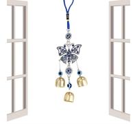 Carillon à vent de mauvais - Carillons à vent avec cloches | Cloches à vent pour ornements suspendus de voiture | Décoration murale de voiture de protection de l'amulette suspendue du mal
