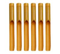Carillon à vent en bois pour le jardin - Lot de 6 tubes en bambou avec tubes décoratifs de rechange pour créer un beau son en plein air - Matériaux naturels qui s'harmonisent harmonieusement dans les