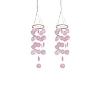 Carillon à vent en coquillage pour décoration de jardin et d'extérieur avec des mélodies apaisantes et des matériaux naturels, parfait pour les balcons, les fenêtres et les espaces de terrasse