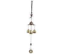 Carillon à vent en cuivre de style chinois pour décoration intérieure, harmonie mélodique en métal et plastique à suspendre