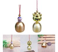 Carillon à vent en cuivre pur, pendentif chat porte-bonheur sonnette antivol pour anniversaire, mariage, fête de Noël, décoration, métal doré, 2,8 cm