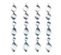 Carillon à vent en métal avec surfaces réfléchissantes pour une utilisation en extérieur sur les porches, jardins et patios pour dissuader efficacement les oiseaux communs (arête de poisson)