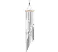 Carillon A Vent Exterieur Carillon éolien à Cloches Profondes de Style Chapelle, 6 Tubes, décoration extérieure for Jardin et Maison pour Jardin(White)