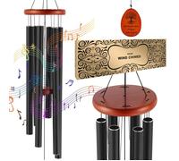 Carillon à Vent Extérieur-VEVOR-1042 mm-Carillon Éolien au Ton Profond avec 6 Tubes-pour Terrasse, Porche, Jardin et Arrière-cour