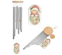 Carillon à vent mignon et heureux avec 6 tubes en aluminium pour décoration de jardin ou jardin
