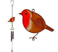 Carillon à Vent Multicolore en métal Rouge-Gorge - 51 cm x 8 cm (1 pièce) - Décoration d'intérieur mélodieuse et Attrayante - Idée Cadeau Parfaite pour Le Jardin et revitalisante