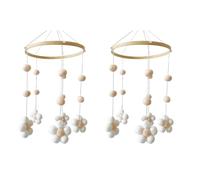 Carillon à Vent Nordique en Forme de Boule de Fourrure, Cloche de Lit, Chambre de, Chambre D'Enfant, Magasin de Vêtements pour Enfants, Décoration de Carillon à Vent D