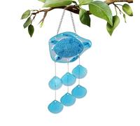Carillon à vent pour l'extérieur | Carillon éolien en verre coloré pour l'extérieur - Étoile de mer et tortue Décoration de jardin pour le jardin comme cadeau pour une pendaison de crémaillère, un