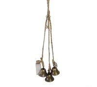 Carillon à vent pour sorcellerie avec 3 clochettes pour purifier l'énergie et la fortune, convient pour les espaces intérieurs et extérieurs (C et C)