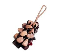 Carillon à vent rustique en forme de coquillage de noix 40 cm Décoration de | Carillon en coquillage naturel fabriqué à la main avec des tons terreux pour terrasses et porches. Résistant aux intempéries