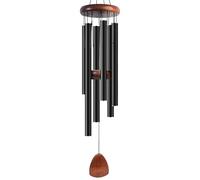 Carillon commémoratif à 6 Tubes, Cadeau de condoléances pour la Perte d'un Proche, Carillon Noir de 37 Pouces pour Le deuil, Carillon Souvenir pour Honorer la mémoire d'un être Cher