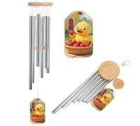 Carillon commémoratif en forme de canard jaune pour l'extérieur 52,1 cm carillon éolien pour la perte d'une mère ou d'un père bien-aimé, décoration de terrasse, jardin, porche, cadeau de condoléances