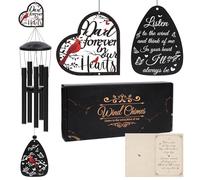 Carillon commémoratif pour la perte d'un père - Carillon commémoratif pour la perte d'un être cher - Cadeau de deuil en mémoire de papa pour l'extérieur, le jardin, la terrasse, cadeau de condoléances