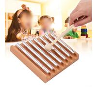 Carillon de diapason énergétique / carillon portatif 7 tons (avec maillet) | Instrument de percussion en bois, son unique de guérison | Parfait pour la méditation, le yoga, la guérison par le son, la